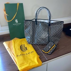 Goyard Saint Louis Gm Black Leather Tote